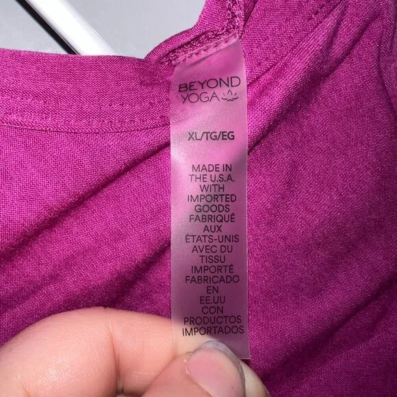 NWT Beyond Yoga Featherweight Sunrise Cropped Pullover Magenta Heather Size XL - Picture 7 of 8